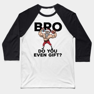 Workout Lifting Lifter Santa Claus Gym Christmas Fitness Baseball T-Shirt